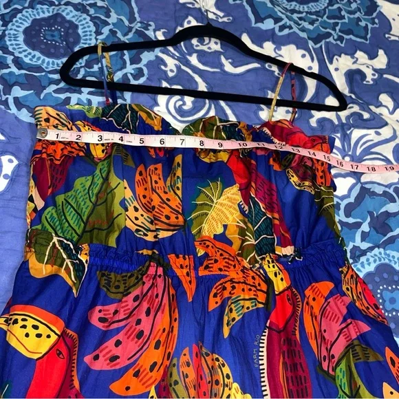 Farm Rio Anthropologie Women’s Beaks & Bananas Cotton Midi Dress Size M $198 - Picture 7 of 8